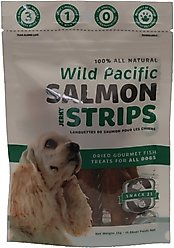 Snack 21 Treats Jerky Salmon Strips Dog Treats, 0.88-oz bag