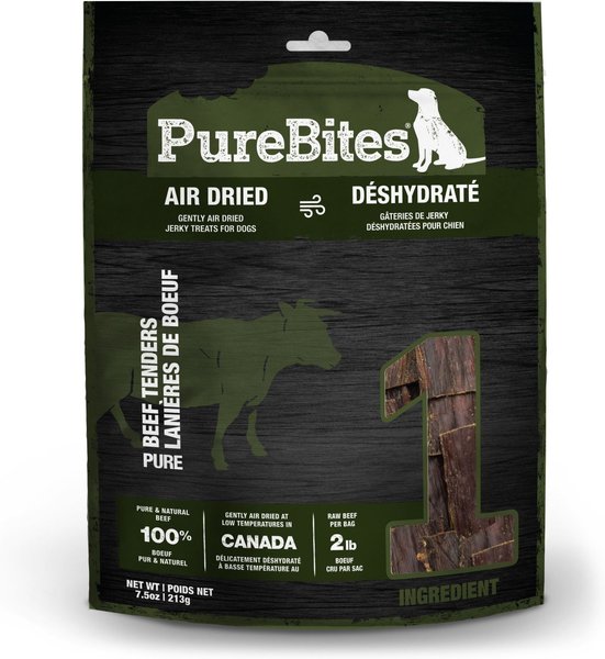 PureBites Beef Jerky Dog Treats, 7.5-oz bag slide 1 of 8