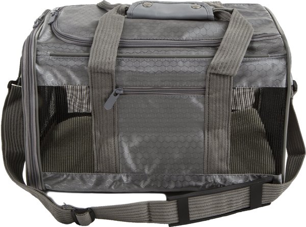 Sherpa Duffle Bag With Coordinating Canvas Strap - Full Zipper Closure -  Lined Body With 2 Open Internal & 1 Internal Zipper Pockets - Approximately  16