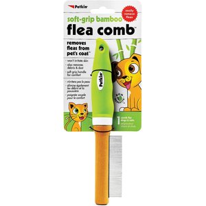 Petkin Soft Grip Bamboo Dog Flea Comb