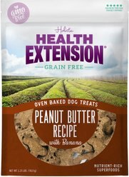 Health Extension Grain-Free OvenBaked Peanut Butter Recipe with Banana Dog Treats, 6-oz bag slide 1 of 4