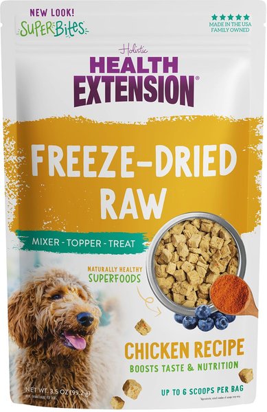 Health Extension Super Bites Chicken Recipe Freeze-Dried Raw Dog Food Mixer, 3.5-oz bag slide 1 of 8