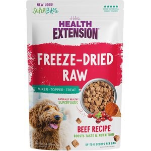 Health Extension Super Bites Beef Recipe Freeze-Dried Raw Dog Food Mixer, 3.5-oz bag