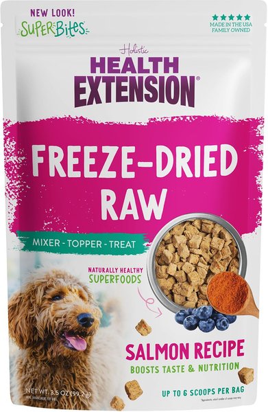 Health Extension Super Bites Salmon Recipe Freeze-Dried Raw Dog Food Mixer, 18-oz bag slide 1 of 8