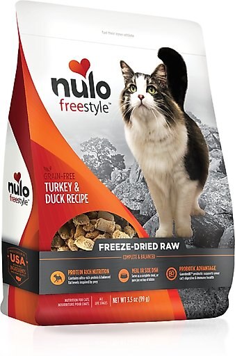 Nulo FreeStyle Turkey & Duck Recipe Freeze-Dried Raw Cat Food, 3.5-oz bag