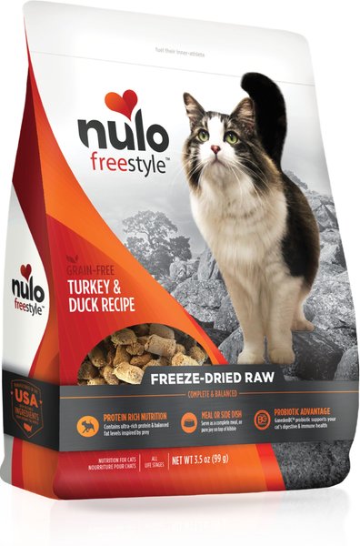 Nulo FreeStyle Turkey & Duck Recipe Freeze-Dried Raw Cat Food, 3.5-oz bag slide 1 of 9
