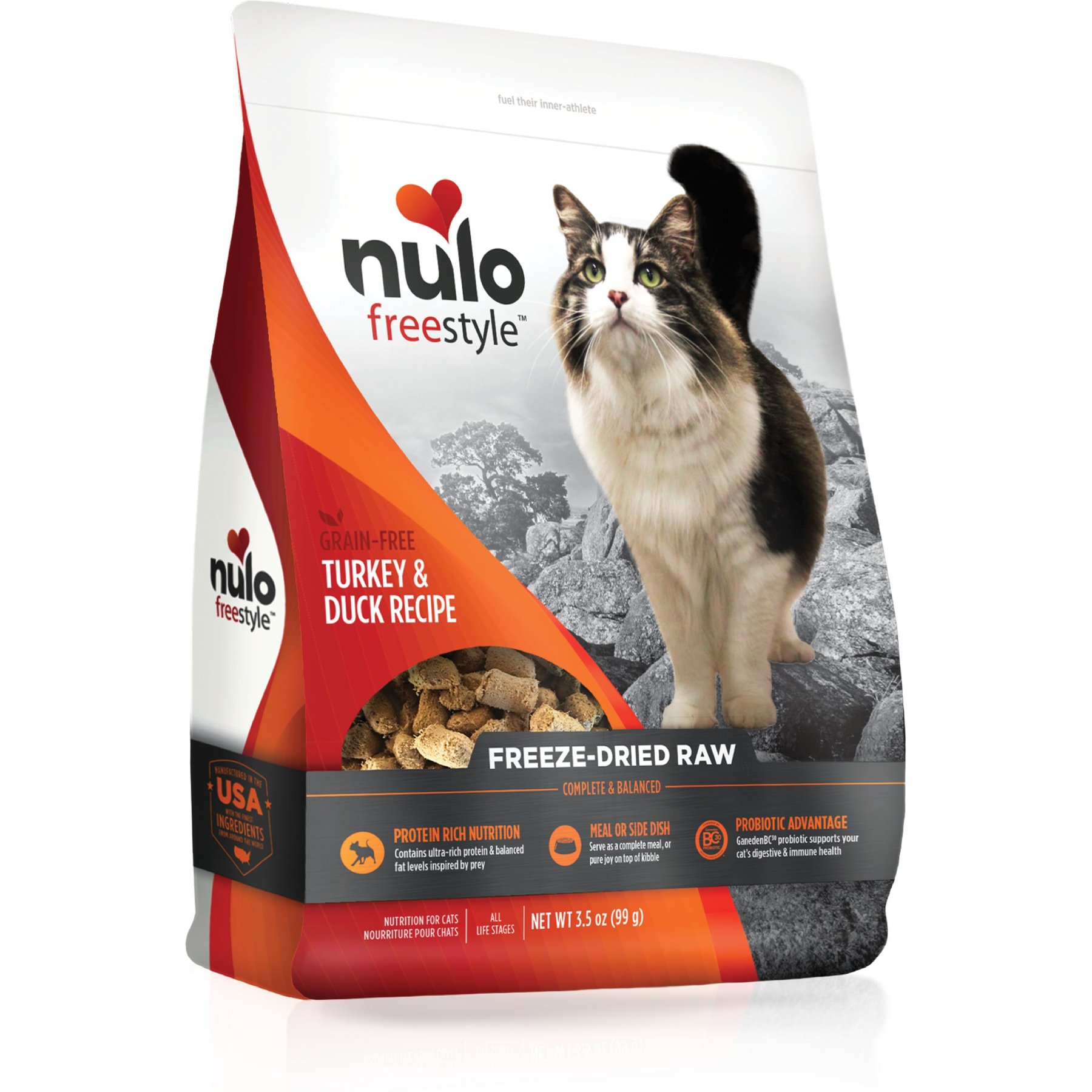 NULO FreeStyle Turkey Duck Recipe Freeze Dried Raw Cat Food 3.5