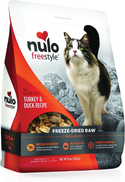 Nulo FreeStyle Turkey & Duck Recipe Freeze-Dried Raw Cat Food, 8-oz bag slide 1 of 2