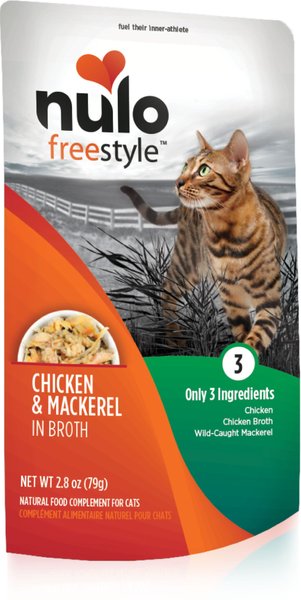 Nulo FreeStyle Chicken & Mackerel in Broth Cat Food Topper, 2.8-oz, case of 24 slide 1 of 9