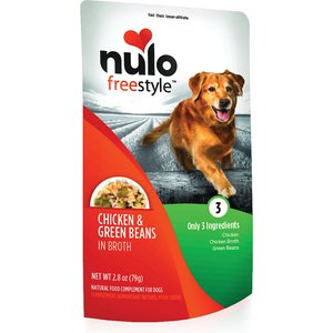 Nulo FreeStyle Chicken & Green Beans in Broth Dog Food Topper, 2.8-oz, case of 24