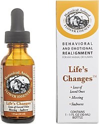 Botanical Animal Flower Essences Life's Changes Calming Pet Supplement, 1-oz bottle