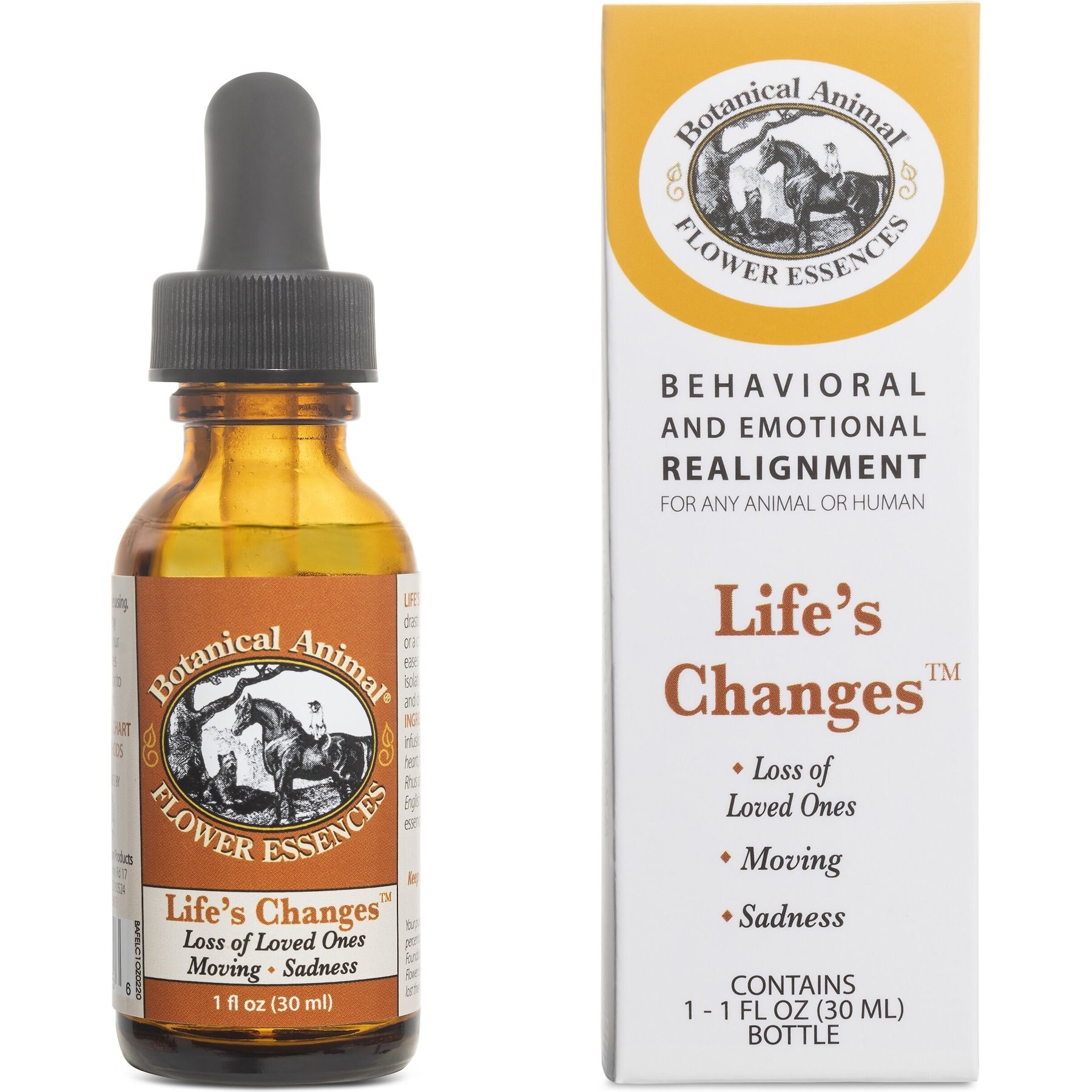 Botanical Animal Flower Essences Life's Changes Calming Pet Supplement, 1-fl oz bottle