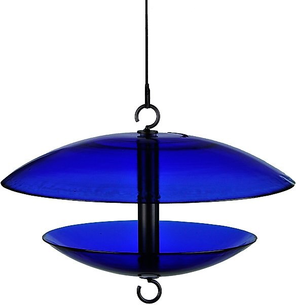 Mosaic Birds Baffle Dome Bird Feeder, 32-oz, Cobalt Blue slide 1 of 3