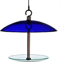 Mosaic Birds 360 Degree Petite Seed Cylinder Bird Feeder, 11-in, Cobalt Blue