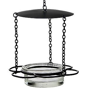 Mosaic Birds Floral Hanging Bird Feeder, 3.4-oz, Clear