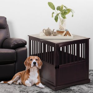 Casual Home End Table Dog Crate, Espresso, Med/L: 36.5-in L x 24-in W 29.25-in H