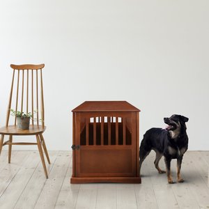 Casual Home End Table Dog Crate, Walnut, Med/L: 36.5-in L x 24-in W 29.25-in H
