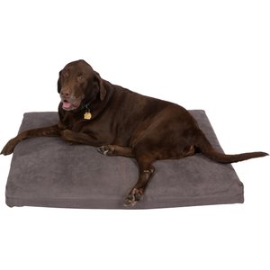 Pet Support Systems Gel Memory Foam Pillow Dog Bed, Charcoal Gray, Large