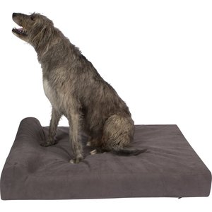 Pet Support Systems Lucky Dog Orthopedic Bolster Dog Bed, Charcoal Gray, Large