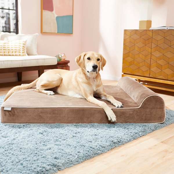 BIG BARKER 7" Headrest Orthopedic Pillow Dog Bed with Removable Cover