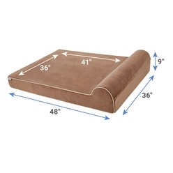 Frisco Orthopedic Chaise Pillow Dog Bed w/Removable Cover, Beige, XX-Large slide 2 of 4