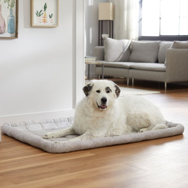 FRISCO Quilted Dog Crate Mat, Ivory, 54in