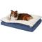 Show in main carousel: Frisco Plush Orthopedic Pillowtop Dog Bed w/Removable Cover, Navy Herringbone, Large slide 3 of 7