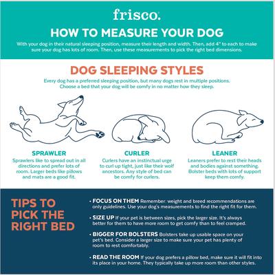 Show full view: Frisco Plush Orthopedic Pillowtop Dog Bed w/Removable Cover, Navy Herringbone, Large slide 4 of 7