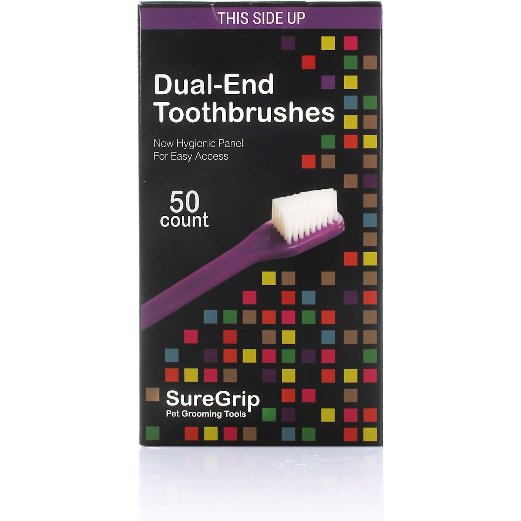 SURE GRIP Dual End Dog & Cat Toothbrushes, 50 count