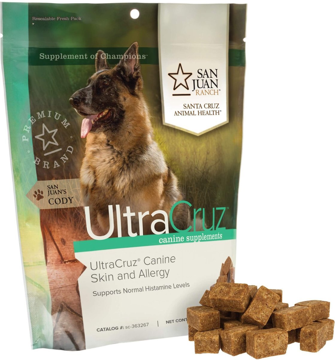 ULTRACRUZ Skin & Allergy Dog Supplement, 60 count