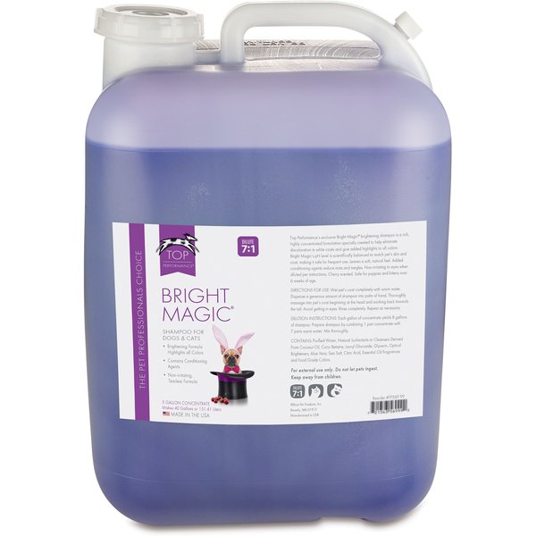 TOP PERFORMANCE Bright Magic Dog & Cat Shampoo, 5gal bottle