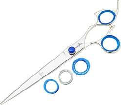 Shark Fin Right Silver Non-Swivel Stainless Steel Straight Dog Shears, 7-in