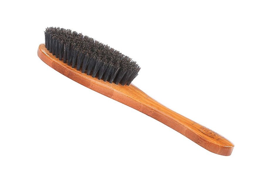 BASS BRUSHES Shine & Condition Soft Bristle Dog & Cat Brush, Bamboo ...