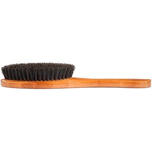 Bass Brushes Shine & Condition Soft Bristle Dog & Cat Brush, Bamboo-Dark Finish