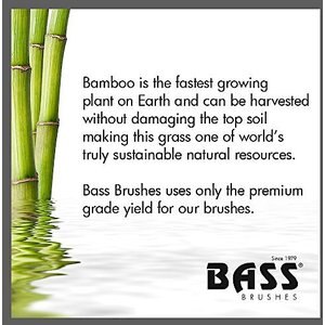 Bass Brushes Shine & Condition Soft Bristle Dog & Cat Brush, Bamboo-Dark Finish