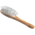 Bass Brushes Style & Detangle Dog & Cat Oval Brush, Bamboo-Dark Finish, Medium