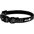 Alcott Adventure Polyester Reflective Dog Collar, Black, X-Small: 7 to 11-in neck