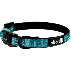 Alcott Adventure Polyester Reflective Dog Collar, Blue, X-Small: 7 to 11-in neck