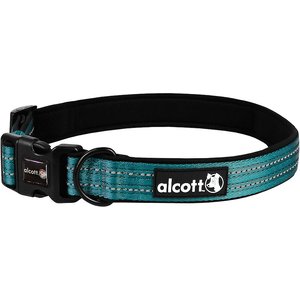 Alcott Adventure Polyester Reflective Dog Collar, Blue, X-Large: 22 to 30-in neck
