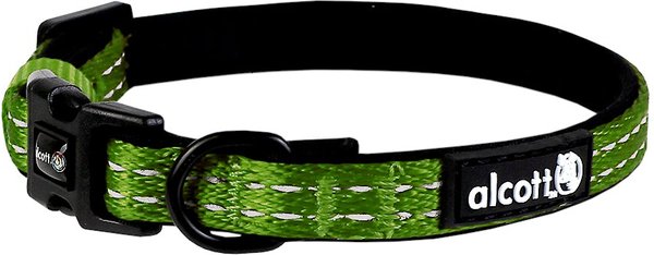 Alcott Adventure Polyester Reflective Dog Collar, Green, X-Small: 7 to 11-in neck slide 1 of 2