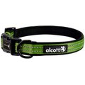 Alcott Adventure Polyester Reflective Dog Collar, Green, Medium: 14 to 20-in neck