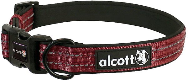 Alcott Adventure Polyester Reflective Dog Collar, Red, Large: 18 to 26-in neck slide 1 of 2