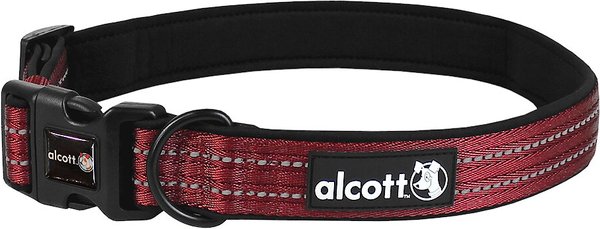 Alcott Adventure Polyester Reflective Dog Collar, Red, X-Large: 22 to 30-in neck slide 1 of 2