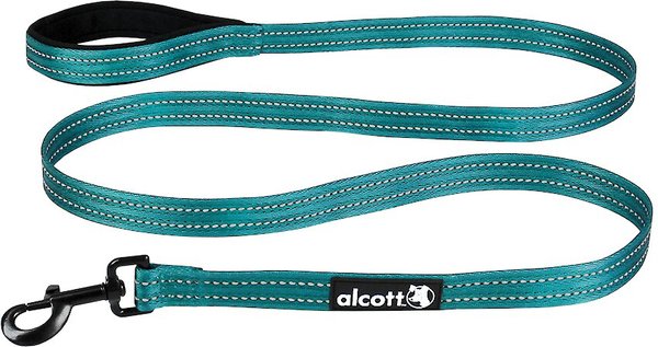 Alcott Adventure Polyester Reflective Dog Leash, Blue, Large: 6-ft long, 1-in wide slide 1 of 1