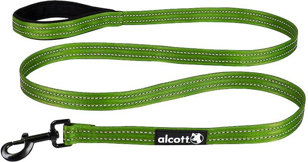 Alcott Adventure Polyester Reflective Dog Leash, Green, Large: 6-ft long, 1-in wide slide 1 of 1