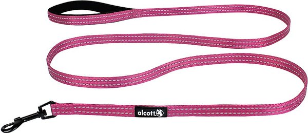 Alcott Adventure Polyester Reflective Dog Leash, Pink, Small: 6-ft long, 5/8-in wide slide 1 of 1