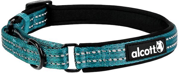 Alcott Polyester Reflective Martingale Dog Collar, Blue, Medium: 14 to 20-in neck slide 1 of 2