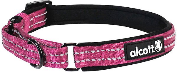 Alcott Polyester Reflective Martingale Dog Collar, Pink, Medium: 14 to 20-in neck slide 1 of 2