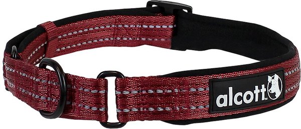 Alcott Polyester Reflective Martingale Dog Collar, Red, Large: 18 to 26-in neck slide 1 of 2