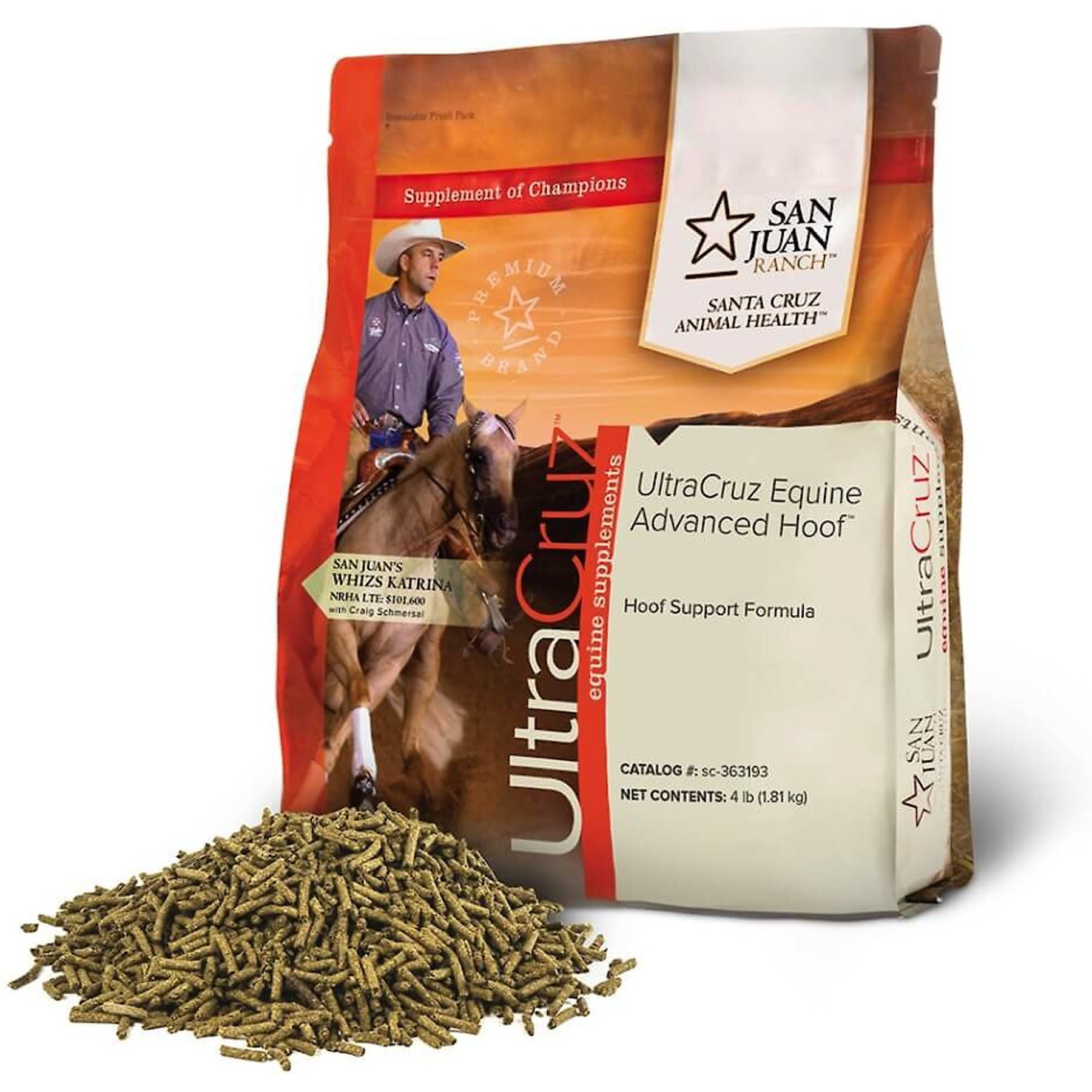 UltraCruz Advanced Hoof Support Pellets Horse Supplement, 4-lb bag